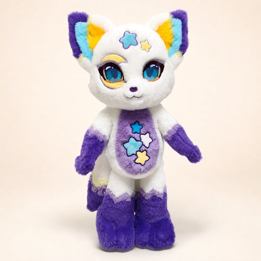 Artemis the Cosmic Kitsune plush product listing image.