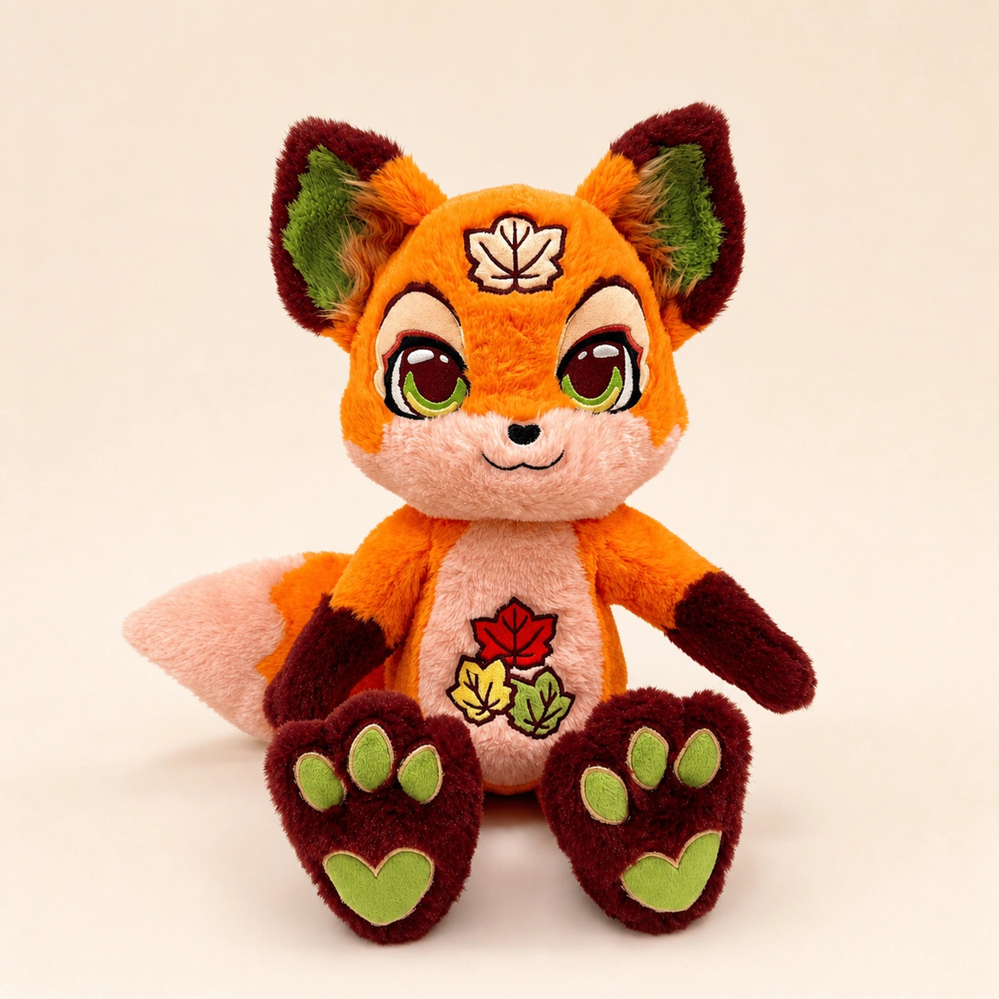 Maple the Autumn Fox plush product listing image.