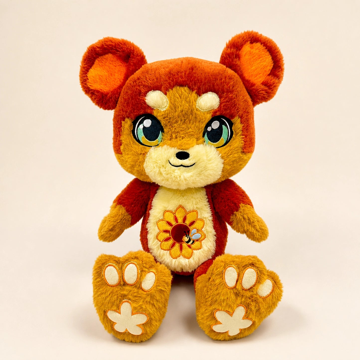 Theo the Summer Bear plush product listing image.